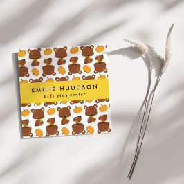 Niedliche Bären, Kinderspielzentrum, Aktivzentrum Quadratische Visitenkarte