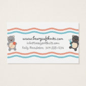 Niedliche Bären Stricknadeln (Rückseite)