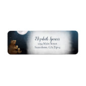 Niedliche Bären über der MondRücksendeadresse (Vorne)