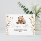 Niedliche Bärenaquarine Kinderduschkarte Begleitkarte (Stehend Vorderseite)