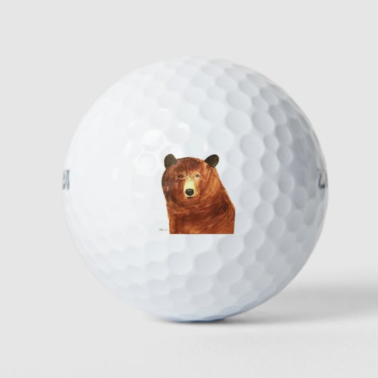 Niedliche Bärenart, gegrizzelt Golfball (Vorderseite)