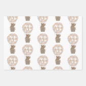 Niedliche Bärenballons Monogramm Geschlecht Neutra Geschenkpapier Set (Vorderseite 3)