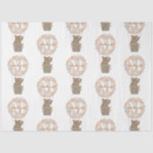 Niedliche Bärenballons Monogramm Geschlecht Neutra Seidenpapier (Vorderseite)