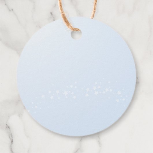 Niedliche Bärenbotschaft Kinderdusche Geschenkanhänger (Rückseite)