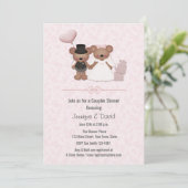 Niedliche Bärenbraun- und Duschkabine Einladung (Stehend Vorderseite)