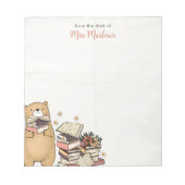 Niedliche Bärenbücher - Hintergrund Notizblock (Vorderseite)
