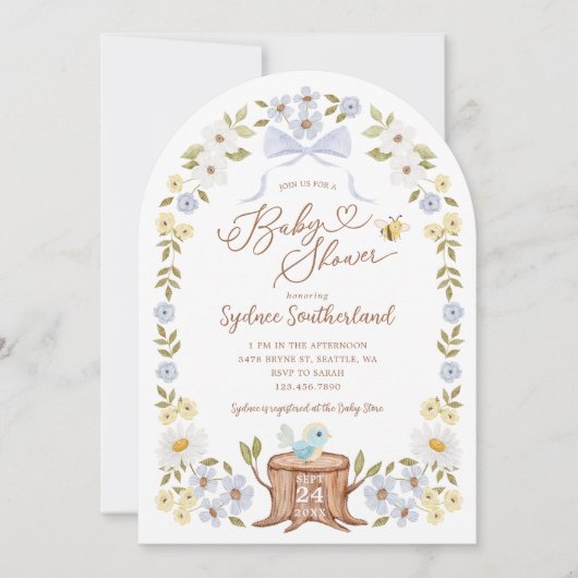 Niedliche Bärendusche Einladung (Vorderseite)