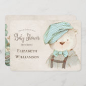 Niedliche Bärendusche Einladung (Vorne/Hinten)