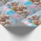 Niedliche Bärendusche Geschenkpapier (Ecke)