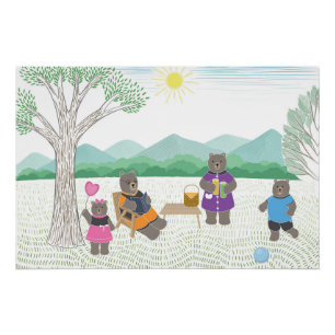 niedliche Bärenfamilie Poster