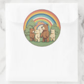 Niedliche Bärenfamilie Runder Aufkleber (Tasche)