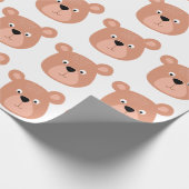 Niedliche Bärenfläche Geschenkpapier (Ecke)