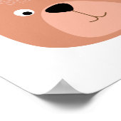 Niedliche Bärenfläche Poster (Ecke)