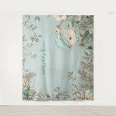 Niedliche Bärenflora Babydusche Landschaft Wandteppich (Vorderseite)