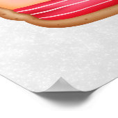 Niedliche Bärenfront Red Scarf & Rosy Cheeks Weihn Poster (Ecke)