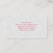 Niedliche Bärenfront Red Scarf & Rosy Cheeks Weihn Visitenkarte (Rückseite)