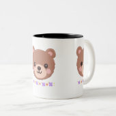 Niedliche Bärenkaffee-Tasse Zweifarbige Tasse (VorderseiteRechts)