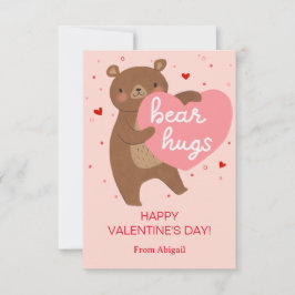 Niedliche Bärenkinder-Klasse Valentine-Karte Einladung