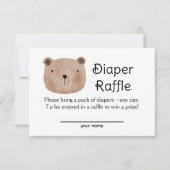 Niedliche Bärenkopfkarte Einladung (Vorderseite)