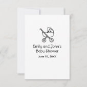 Niedliche Bärenkopfkarte Einladung (Rückseite)