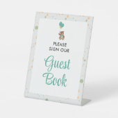 Niedliche Bärenkube Babydusche Geschlecht Neutrale Sockelschild (Vorderseite)