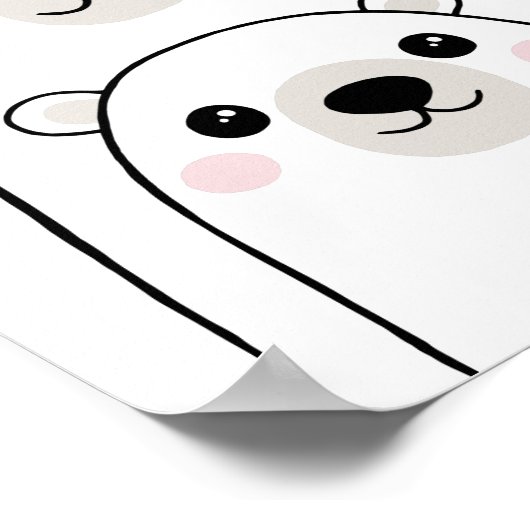 Niedliche Bärenkunst Poster (Ecke)