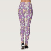 Niedliche BärenLeckereien Muster-Violettsiegelung Leggings (Rückseite)