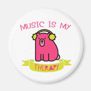 Niedliche Bärenmusik ist My Therapy Slogan Kühlsch Magnet