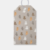 Niedliche Bärenmuster-Babydusche Geschenkanhänger (Rückseite)