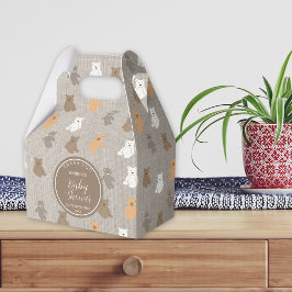 Niedliche Bärenmuster-Babydusche Geschenkschachtel
