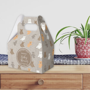Niedliche Bärenmuster-Babydusche Geschenkschachtel