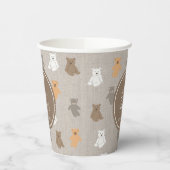 Niedliche Bärenmuster-Babydusche Pappbecher (Links)