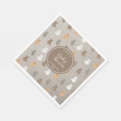 Niedliche Bärenmuster-Babydusche Serviette (Ecke)