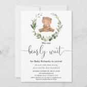 Niedliche Bärennacht Einladung (Vorderseite)