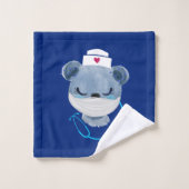 Niedliche Bärennahrung mit einem medizinischen Mas Badhandtuch Set (Waschlappen)