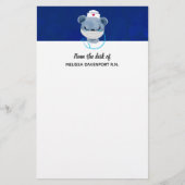 Niedliche Bärennahrung mit einer medizinischen Mas Briefpapier (Vorderseite)