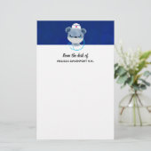 Niedliche Bärennahrung mit einer medizinischen Mas Briefpapier (Stehend Vorderseite)