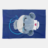 Niedliche Bärennahrung mit einer medizinischen Mas Geschirrtuch (Horizontal)