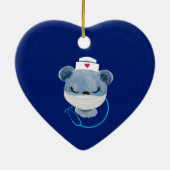 Niedliche Bärennahrung mit einer medizinischen Mas Keramik Ornament (Hinten)