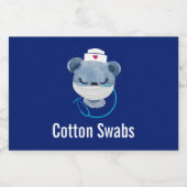 Niedliche Bärennahrung mit einer medizinischen Mas Lebensmitteletikett (Einzelnes Label)