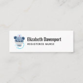 Niedliche Bärennahrung mit einer medizinischen Mas Mini Visitenkarte (Vorderseite)