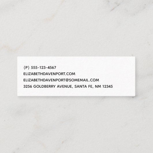 Niedliche Bärennahrung mit einer medizinischen Mas Mini Visitenkarte (Rückseite)