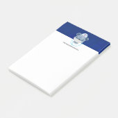 Niedliche Bärennahrung mit einer medizinischen Mas Post-it Klebezettel (angewinkelt)