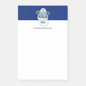 Niedliche Bärennahrung mit einer medizinischen Mas Post-it Klebezettel (Vorderseite)