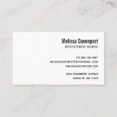 Niedliche Bärennahrung mit einer medizinischen Mas Visitenkarte (Rückseite)