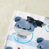 Niedliche Bärennahrung mit Schutzmaske Strandtuch (Beispiel)