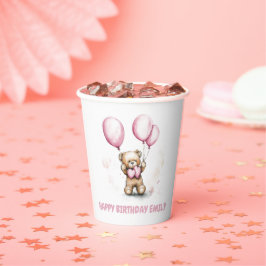 Niedliche Bärenpastellpapiere Pappbecher