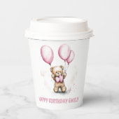 Niedliche Bärenpastellpapiere Pappbecher (Vorderseite)