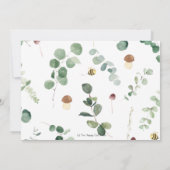 Niedliche Bärenpflanze Gender Neutral Baby Dusche Dankeskarte (Rückseite)