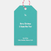 Niedliche Bärenschneeszene mit Weihnachten der Lie Geschenkanhänger (Rückseite)